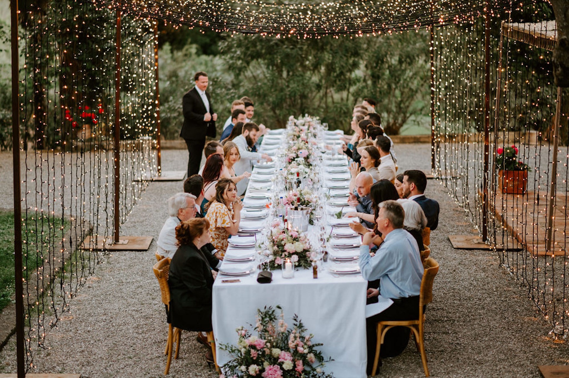 Wedding setup at Villa Castelletto